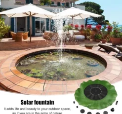Springvand - Solar Springvand / Vand Springvand Solcelle - 28 cm