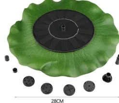 Springvand - Solar Springvand / Vand Springvand Solcelle - 28 cm