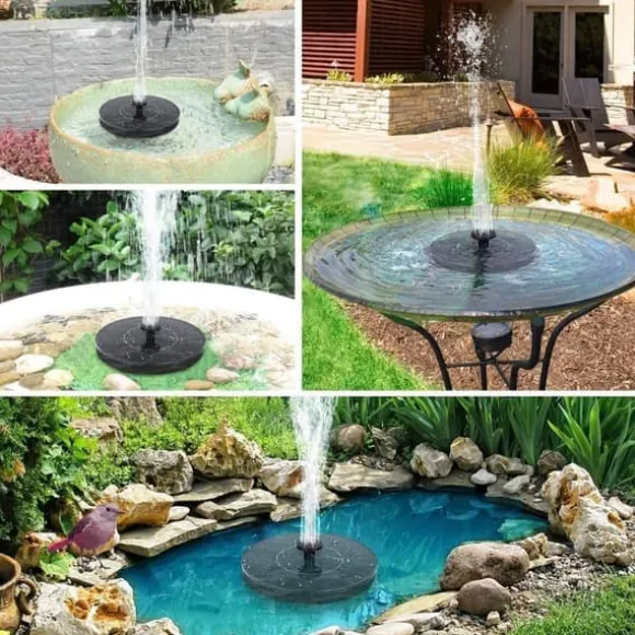Springvand - Solar Springvand / Vand Springvand Solcelle - 18 cm