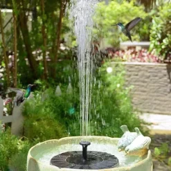 Springvand - Solar Springvand / Vand Springvand Solcelle - 18 cm