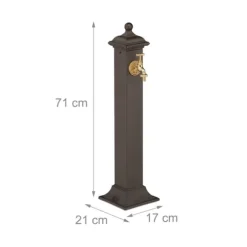 Springvand, 71x17x21 cm, Brun