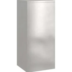Sæt af 3 stilfulde planteholdere i rustfrit stål | Størrelse: 24x24x75 cm | Farve: Sølv