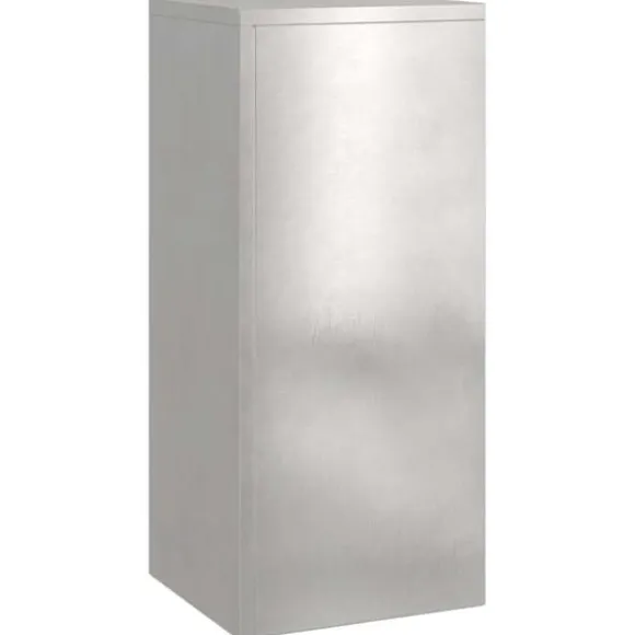 Sæt af 3 stilfulde planteholdere i rustfrit stål | Størrelse: 24x24x75 cm | Farve: Sølv