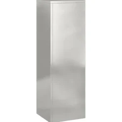 Sæt af 3 stilfulde planteholdere i rustfrit stål | Størrelse: 24x24x75 cm | Farve: Sølv