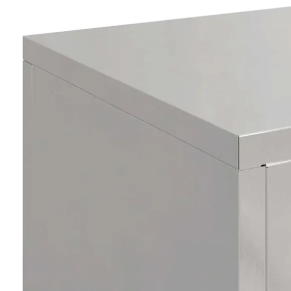 Sæt af 3 stilfulde planteholdere i rustfrit stål | Størrelse: 24x24x75 cm | Farve: Sølv