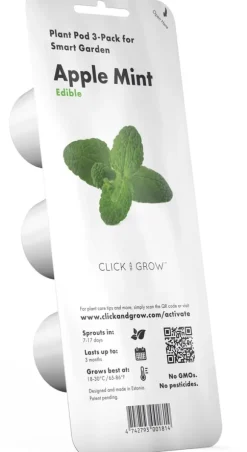 Sæt med 3 produkter. Click & Grow Smart Garden refill Æblemynte 3 stk