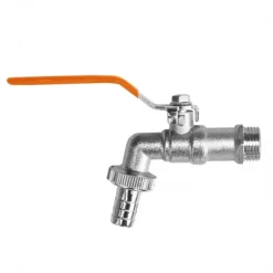 Sæt med 3 produkter. Kuglehane 3/4", 1" hanudtag, adapter til 3/4" slange