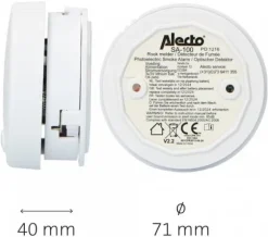 Sæt med mini-røgalarmer (2 stk.) Alecto SA-102