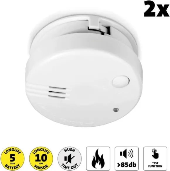 Sæt med mini-røgalarmer (2 stk.) Alecto SA-102
