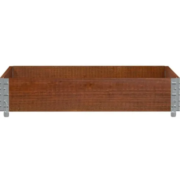 Stabelbar plantekasse i massiv fyrretræ - Plantekasse | Farve: Brun | Størrelse: 100x100 cm