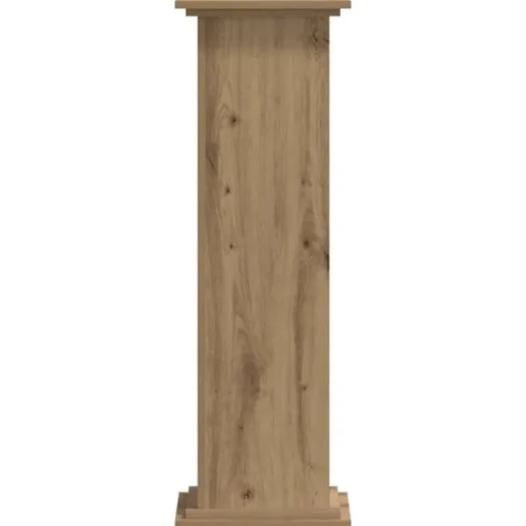 Stabilt plantestativ i konstrueret træ - Tidless design | Størrelse: 33x33x100 cm | Farve: Egetræslook