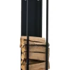 StandhoodTrek Spark - Fire Wood Holder - Høj kvalitet og bæredygtighed Farve: Matte sort | Størrelse: 180 cm