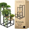 Stående blomsterstativ i flere niveauer til blomster og planter, industrielt rustikt 68