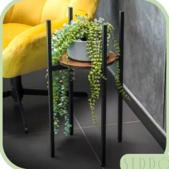 Stående metal blomsterstander, træ loft, høj, 62 cm, blomsterstander, planter