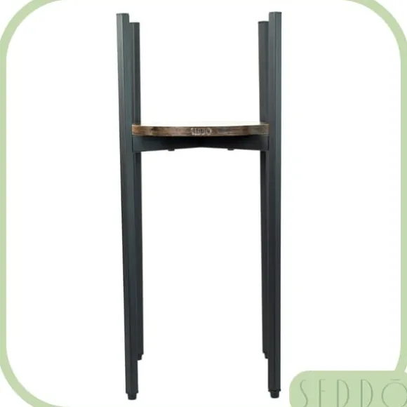 Stående metal blomsterstander, træ loft, høj, 62 cm, blomsterstander, planter