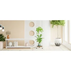 STÅENDE METAL TÅRN BLOMSTERBED loft rundt plantestativ træ
