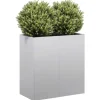 Stilfuld plantekasse i galvaniseret stål - Holdbar & Dekorativ | Størrelse: 80x40x80 cm