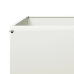 Stål højbed 100x100x33,5 cm - Robust og slidstærk | Farve: Hvid