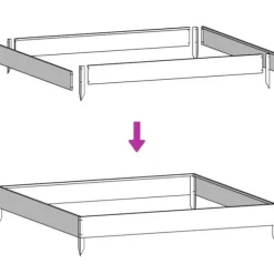 Stål højbed 100x100x33,5 cm - Robust og slidstærk | Farve: Hvid