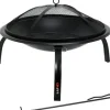 STÅLPELDSPEJS MED FOLDBARE BEN 56*39CM - W-99912