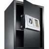 Stort elektronisk pengeskab 50x35x34 + 4 batterier - sort