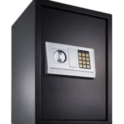 Stort elektronisk pengeskab 50x35x34 + 4 batterier - sort