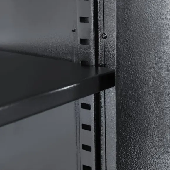 Stort elektronisk pengeskab 50x35x34 + 4 batterier - sort