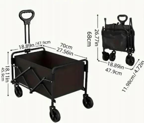 Strand, Camping, Have, Foldevogn 100 Kg, Lommer
