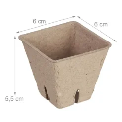Sætte med frøpotter, 5.5x6x6 cm, Brun