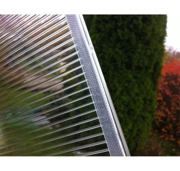 Stykke drivhus flervægsplade / klar polycarbonat 700x1500mm - 6mm, 4 stk.