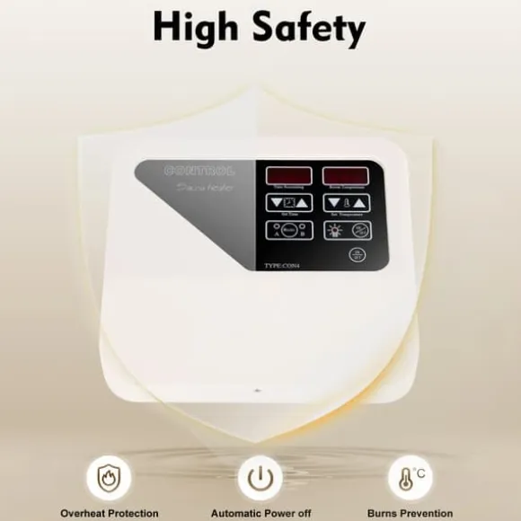 Styring til saunaovn - Temperaturcontroller - Tørsauna - 3–9 kW - 220–240 V - Lysstyring maks. 60 W - Drejeknap - Plast