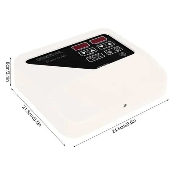 Styring til saunaovn - Temperaturcontroller - Tørsauna - 3–9 kW - 220–240 V - Lysstyring maks. 60 W - Drejeknap - Plast
