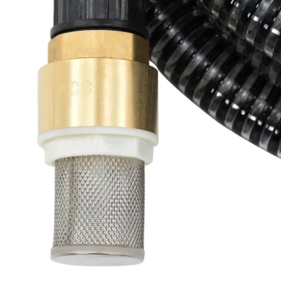 Sugeslange med messingkoblinger 1,1" 3 m PVC sort - Sugeslange - Sugeslanger - Home & Living
