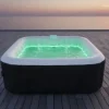 SUNSPA Square Uppblåsbart Spa 6 platser med LED-remsa