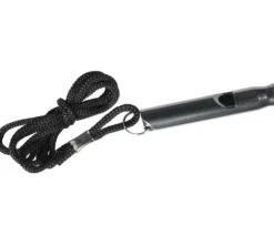 Survival Whistle - Aluminium - Sort