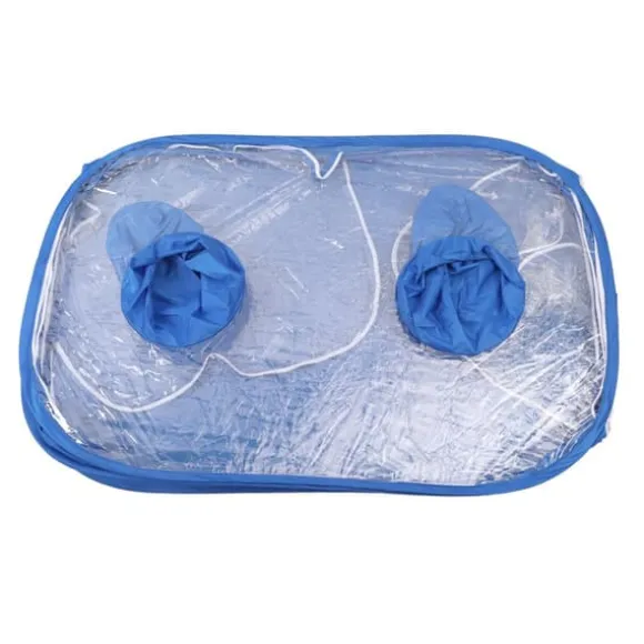 Svampedyrkningstelt Stillluftboks Bærbar Sammenfoldelig PVC 2-armet Ports Svampedyrkningsbeholder til Studieforskning