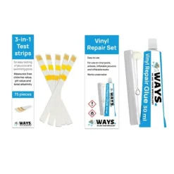 Swimming Pool Salt Polish - Velegnet til saltvandssystem - 50 kg & WAYS skrubbebørste