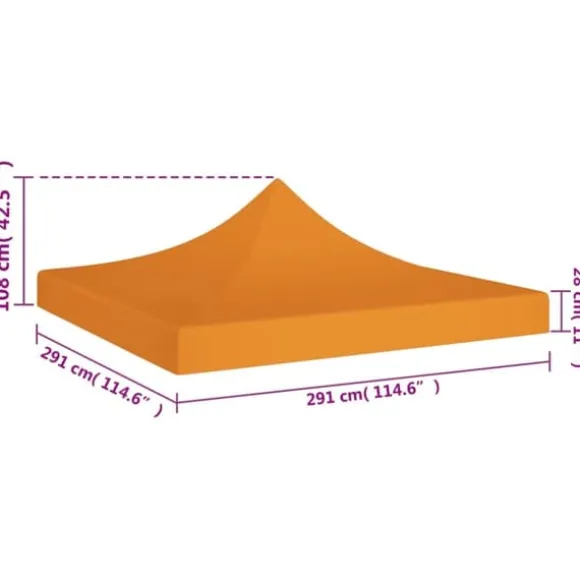 Tag til festtelt 3x3 m 270 g/m² orange - Tag Til Festtelt - Tage Til Festtelte - Home & Living