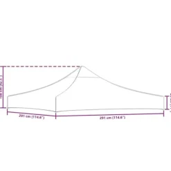 Tag til festtelt 3x3 m - UV-bestandigt oxfordstof | Farve: Grøn | Vægt: 270 g/m²