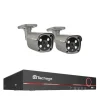 Techage Sikkerhedskamera System, 8 Kanal NVR, AI Menneske Detektion,8CH 2Stk 5MP Kamera, 4T