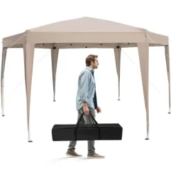 Teltpavillon, 400x348 cm, Khaki