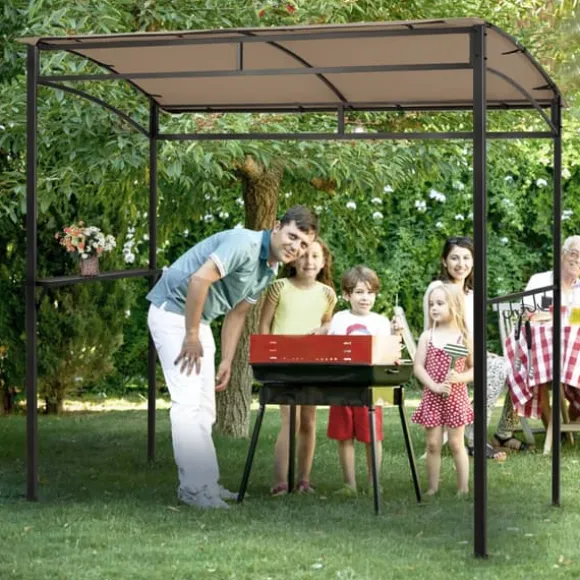 Terrasse Grilltelt, 216x134x211 cm, Brun