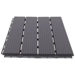 Terrassefliser - Klik-/Interlocking gulvfliser - PP-plast - 22-pak - Udendørs - DIY montering