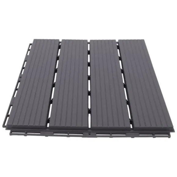 Terrassefliser - Klik-/Interlocking gulvfliser - PP-plast - 22-pak - Udendørs - DIY montering