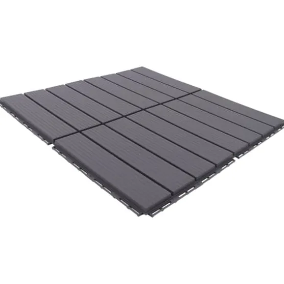 Terrassefliser - Klik-/Interlocking gulvfliser - PP-plast - 22-pak - Udendørs - DIY montering