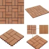 Terrassefliser 22 stk. 30 x 30 cm 2 m2 WPC teakfarve - Terrasseflise - Terrassefliser - Home & Living