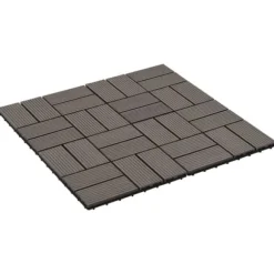 Terrassefliser 11 stk. WPC 30 x 30 cm 1 m2 mørkebrun - Terrasseflise - Terrassefliser - Home & Living
