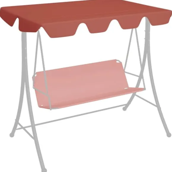 The Living Store baldakin til havegynge 188/168x145/110 cm terrakottafarvet - Festtelte & havepavilloner – tage