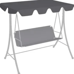 The Living Store baldakin til havegynge 188/168x145/110 cm antracitgrå - Festtelte & havepavilloner – tage