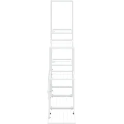 The Living Store blomsterstativ 94,5x25x88 cm metal hvid - Planteborde